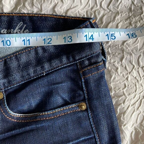 J Crew Womens Toothpick Ankle Jeans‎ Medium Wash Stretch Denim Blue Size 25 - Picture 7 of 9